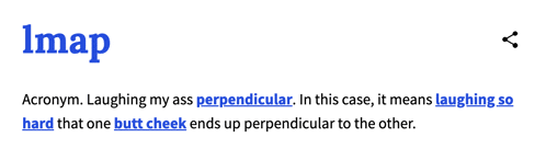 a definition of the word imap is shown on a white background