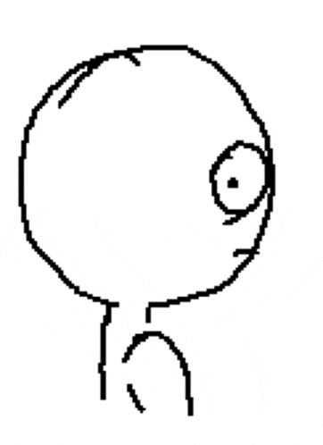 a black and white drawing of a cartoon character
