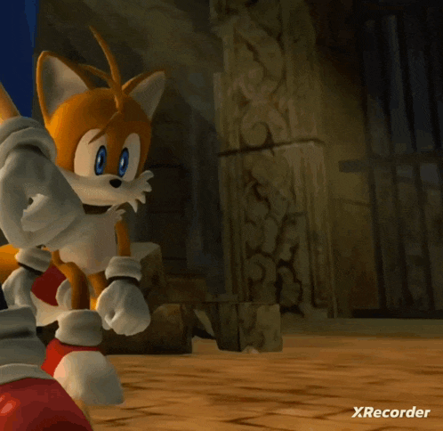 a cartoon of sonic the hedgehog and tails the fox