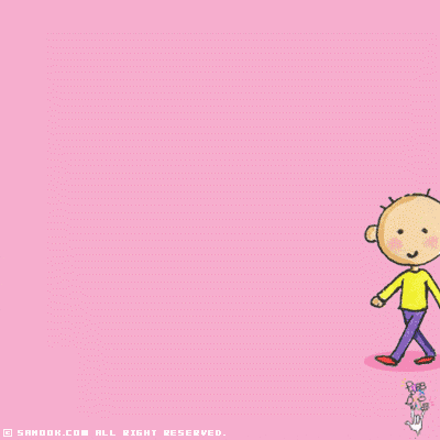 a cartoon of a boy pumping a heart shaped balloon with the words sandok.com all right reserved
