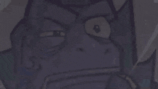 a cartoon of a frog smoking a cigarette in front of a window