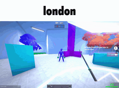 a screenshot of a game with the word london on it