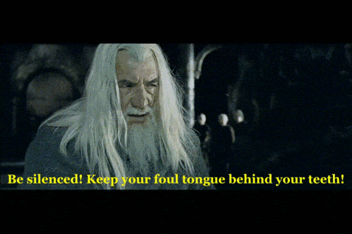 Be Silenced Gandalf GIF - Be Silenced Gandalf Lord Of The Rings GIFs