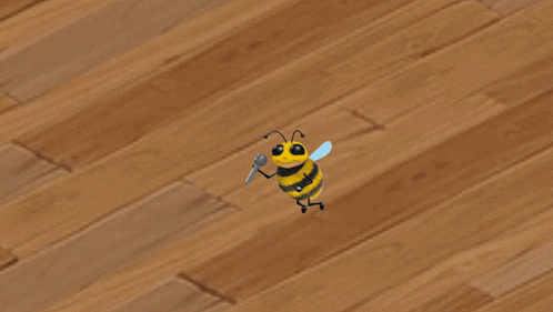 a cartoon bee is holding a newspaper that says daily news