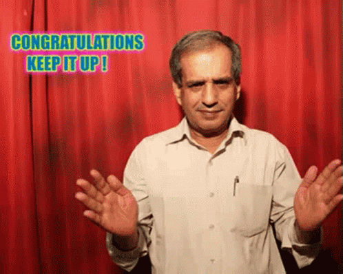 Keep It Up Congratulations GIF - Keep It Up Congratulations Ashwani Sharma GIFs