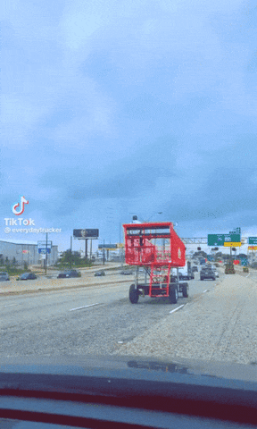 a car is driving down a highway with a tiktok watermark