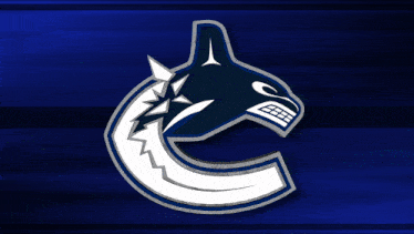 a blue and white logo for a sports team