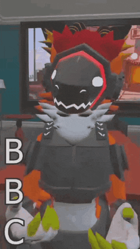 a video game character with the words big black charger written on the bottom