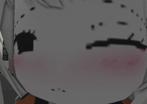 a close up of a person 's face with a white shirt on