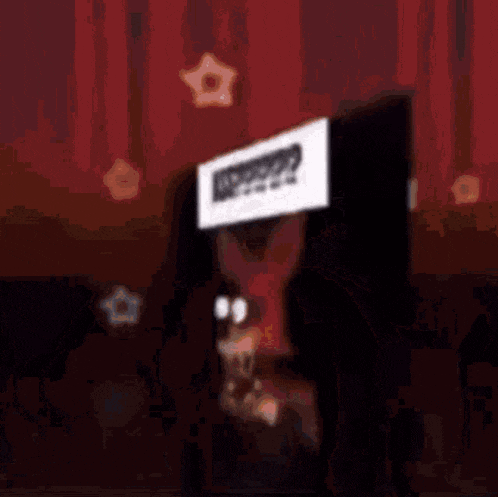 a cartoon character with a sign on his head that says ass ?