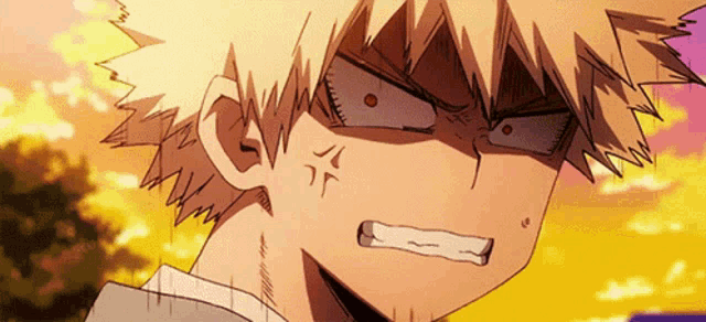 a close up of a cartoon character with a very angry face