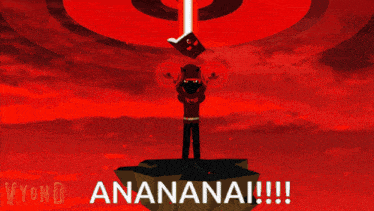 a poster that says vyond ananana !!! on it