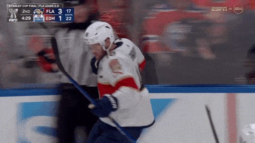 a hockey game is being played on espn