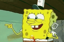 Happy Sponge Bob GIF - Happy Sponge Bob Blow Kiss GIFs