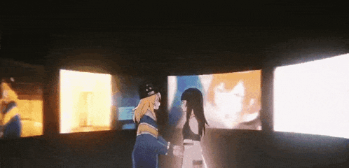 Jellyfish Can'T Swim At The Night Anime GIF - Jellyfish Can'T Swim At The Night Anime Hug GIFs