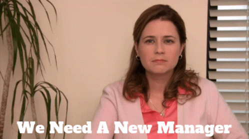 The Office Pam Beesly GIF - The Office Pam Beesly We Need A New Manager GIFs