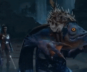 a monster with spikes on its head is asking the question " what ? "