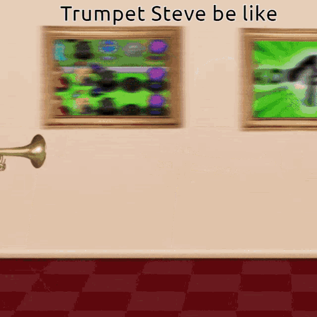 Trumpet Steve Greenuxx GIF - Trumpet Steve Greenuxx Minecraft Meme GIFs