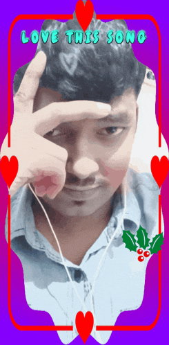 a picture of a man with the words love this song on it