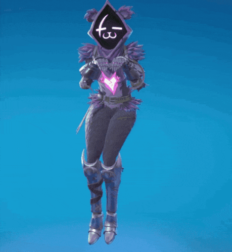 a video game character with a hood and a smiley face on it