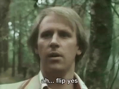 Peter Davison Flip Yes GIF - Peter Davison Flip Yes Doctor Who GIFs