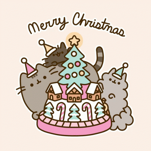 Merry Christmas Pusheen GIF - Merry Christmas Pusheen Cats GIFs