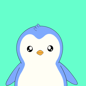 a cartoon penguin with the word me written on it
