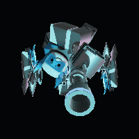 a close up of a computer generated image with a blue sky in the background .