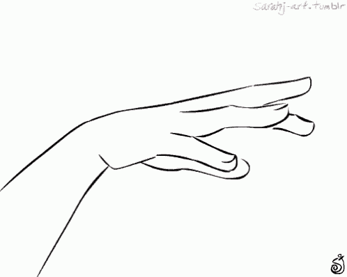a drawing of a hand reaching for a pink heart with sarahj-art.tumblr written on the bottom