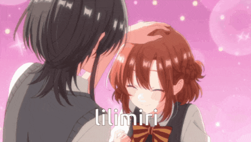 a man petting a girl 's head with the word lilimiri below