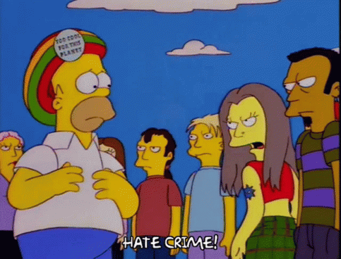 Homer Simpson Shouting GIF - Homer Simpson Shouting Hate Crime GIFs