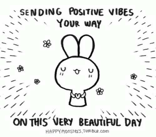 Positive Positive Vibes GIF - Positive Positive Vibes Bunny GIFs