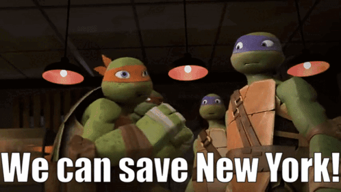 Tmnt Michelangelo GIF - Tmnt Michelangelo We Can Save New York GIFs