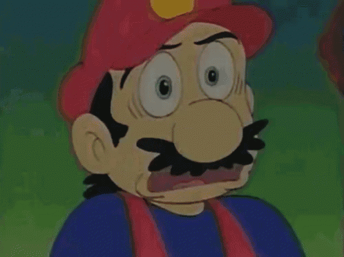 a close up of a cartoon character 's face with a shadow behind it