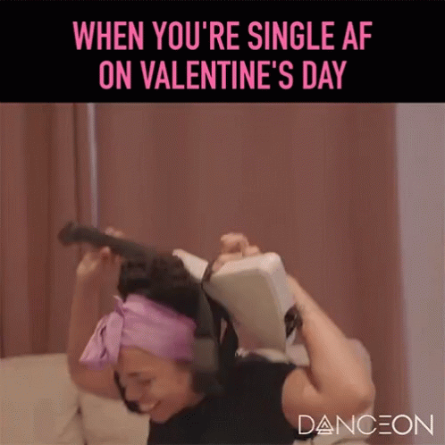 Single Valentines Day GIF - Single Valentines Day Rock On GIFs
