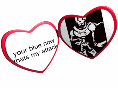 a blue and white heart shaped item with papyrus on it