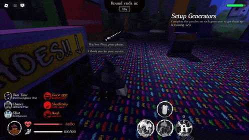 a screenshot of a game that says round ends inc
