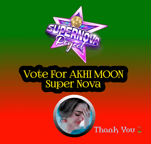 a poster for supernova project asking people to vote