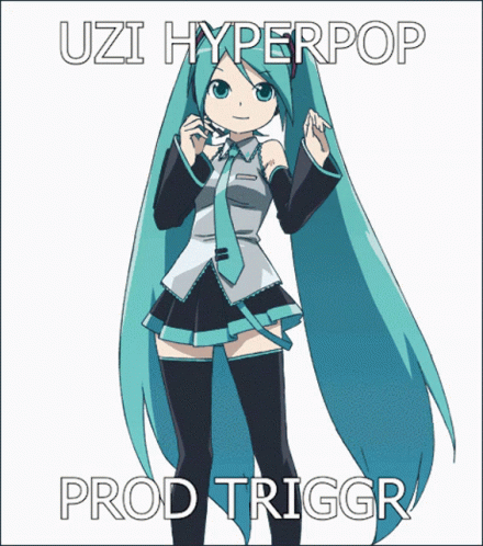 Hatsune Miku Hyperpop GIF - Hatsune Miku Hyperpop Uzi Hyperpop GIFs