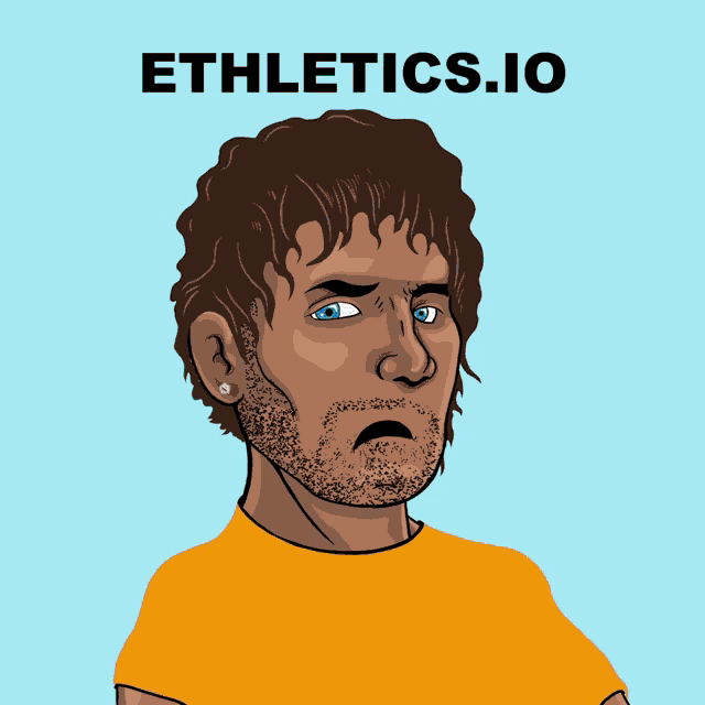 a cartoon of a man with a towel around his neck and the words athletics.io behind him