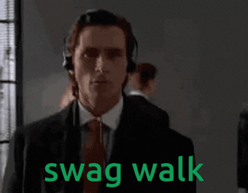 Patrick Bateman Swag Walk GIF - Patrick Bateman Swag Walk Walking GIFs