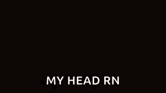 a large explosion with the words my head rn written below it