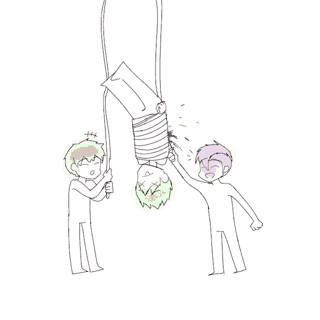 a drawing of a man hanging upside down with a rope around his head