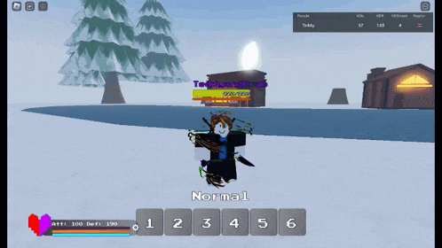 a screenshot of a video game with the word normal at the top
