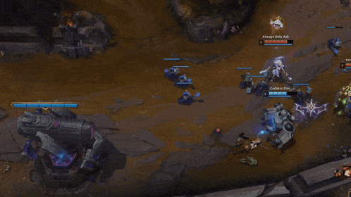 a screenshot of a league of legends game shows a player named always only adc in the middle of a battle