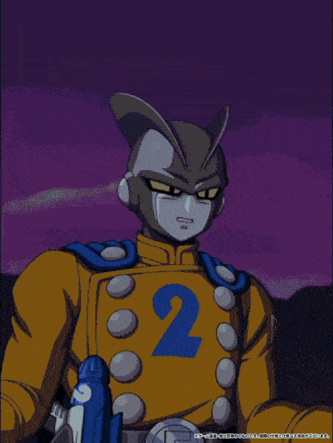 a cartoon character with the number 2 on his chest is crying