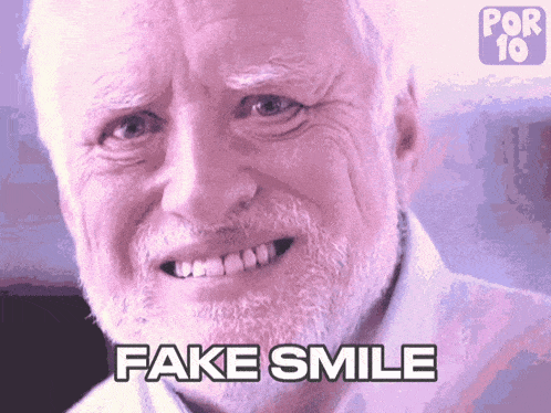 Hide The Pain Harold Fake Smile GIF