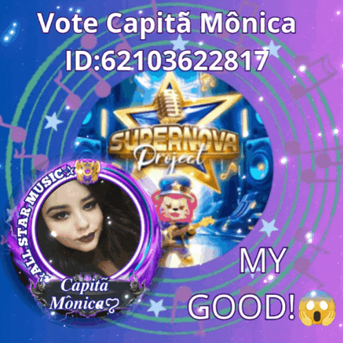 a poster that says vote capita monica id : 62103622817 my good
