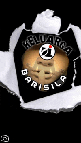 a picture of a person with the words keluarga garisla written on it