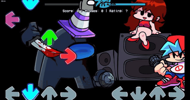 a screenshot of a video game with a score of 6 kisses and 0 rating